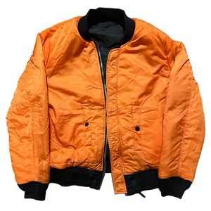 Reversible puffer bomber coat